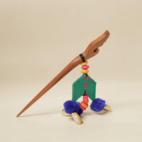 Jivika Shell & Beadwork Wooden Handmade Juda Stick