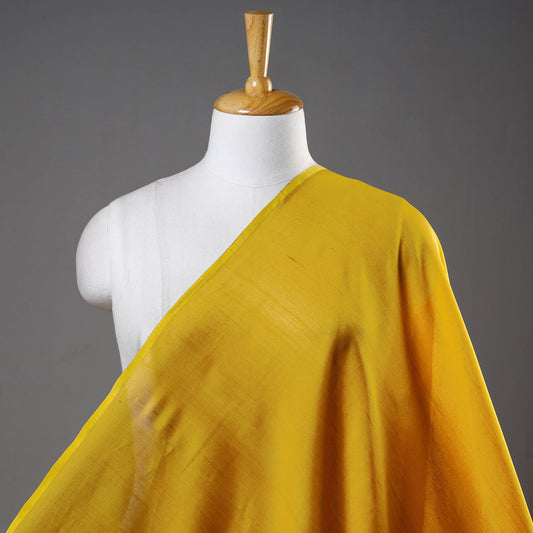 Yellow - Maheshwari Cotton Handloom Fabric