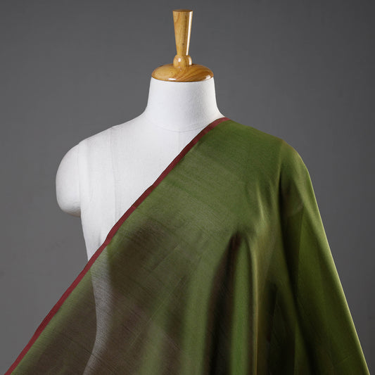 Green - Maheshwari Silk Cotton Handloom Fabric