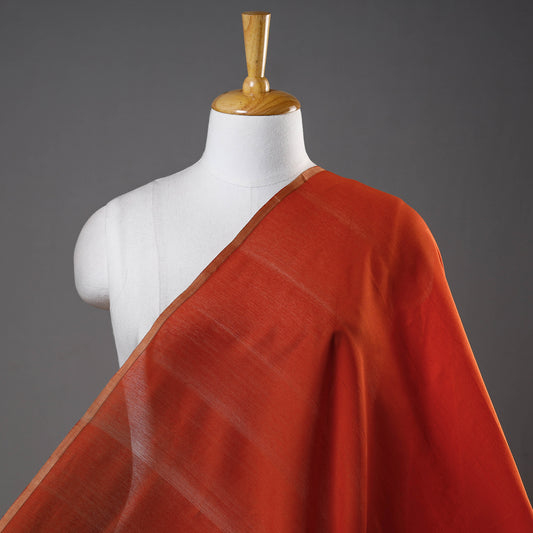 Orange - Maheshwari Silk Cotton Handloom Fabric