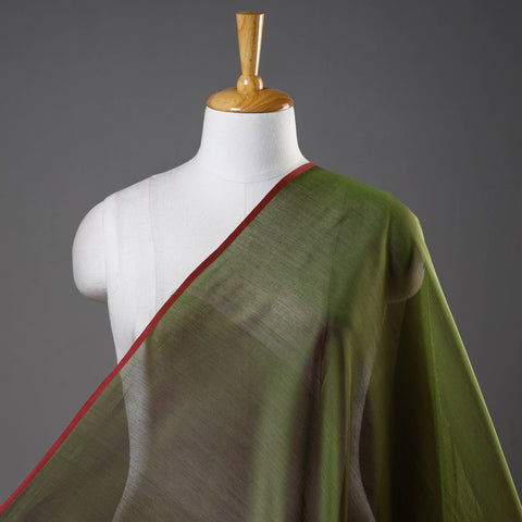 Green - Maheshwari Silk Cotton Handloom Fabric