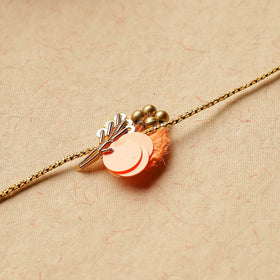  Handmade Leaf Chakalia Beadwork Rakhi 06 