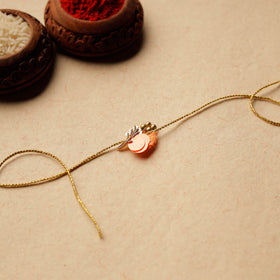  Handmade Leaf Chakalia Beadwork Rakhi 06 