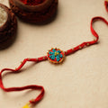 Buy Daisy Flower - Hand Embroidered & Felt Work Rakhi 08 Online at iTokri.com