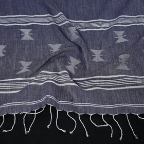 Buy Burdwan Jamdani Buti Handloom Cotton Stole with Tassels Online at iTokri.com
