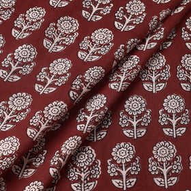 Buy Chanderi Silk Handloom Bagh Block Print Fabric