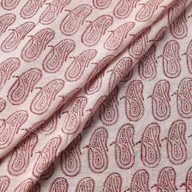 Buy Chanderi Silk Handloom Bagh Block Print Fabric
