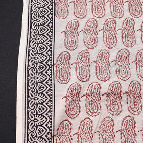 Buy Chanderi Silk Handloom Bagh Block Print Fabric
