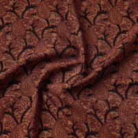 Maroon - Bagh Hand Block Printed Chanderi Silk Handloom Fabric