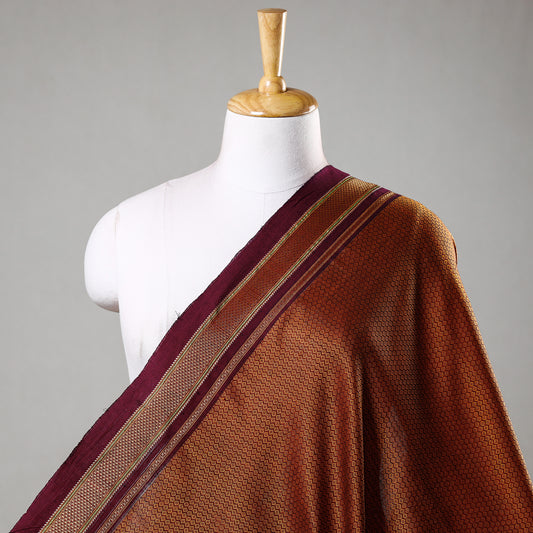 Orange - Karnataka Khun Weave Cotton Fabric