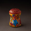 Orange Bengal Patua Handpainted Stainless Steel Multi Utility Canister