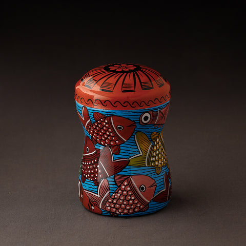  Bengal Patua Handpainted Stainless Steel Multi Utility Canister 