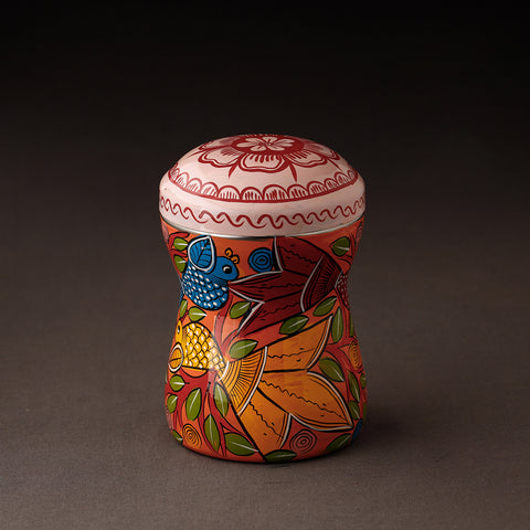  Bengal Patua Handpainted Stainless Steel Multi Utility Canister 