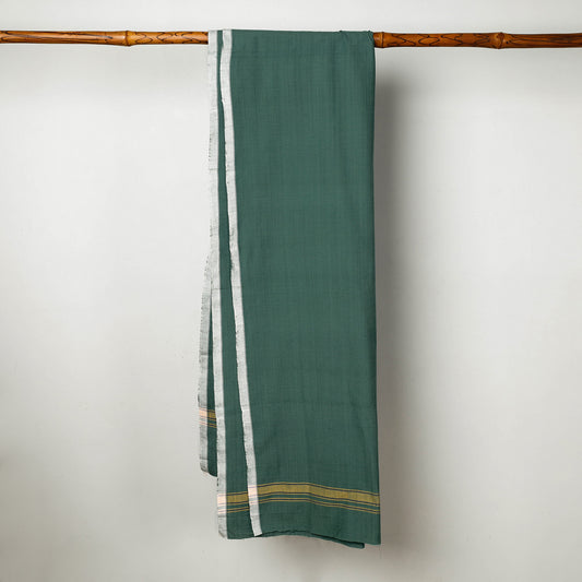 Green - Calicut Kuriappilly Pure Handloom Cotton Dhoti