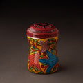 Multicolor Bengal Patua Handpainted Stainless Steel Multi Utility Canister