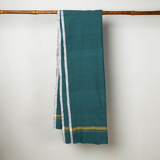 Blue - Calicut Kuriappilly Pure Handloom Cotton Dhoti