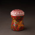 Red Bengal Patua Handpainted Stainless Steel Multi Utility Canister