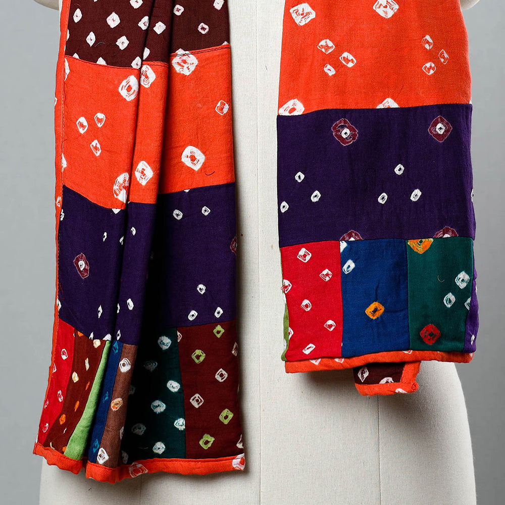 Patchwork Bandhani Stole
