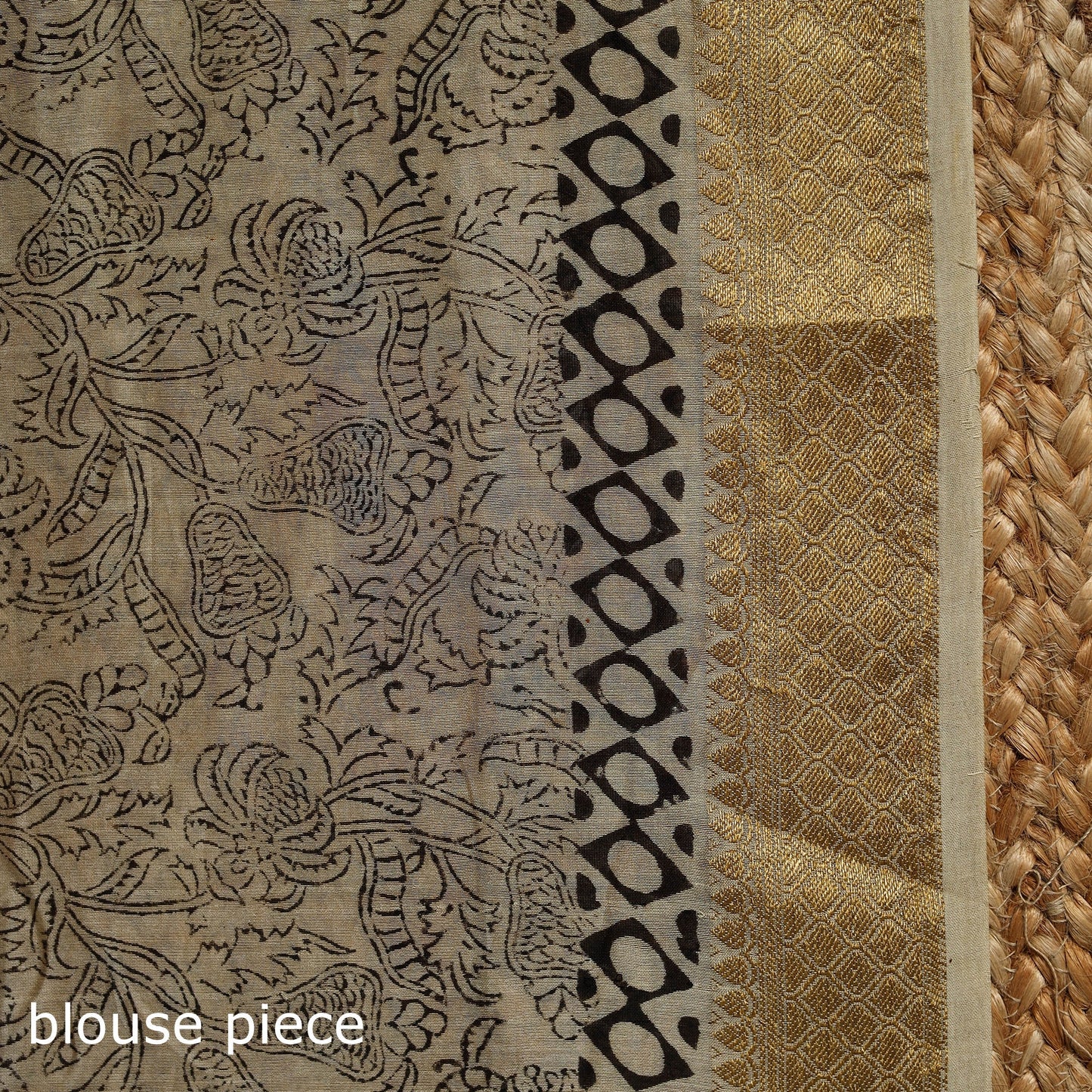 Orange - natural dyed pedana chanderi silk kalamkari saree