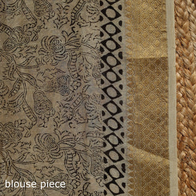 Orange - natural dyed pedana chanderi silk kalamkari saree