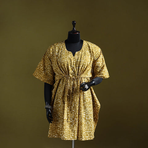 Hand batik cotton medium kaftan 31 - handcrafted