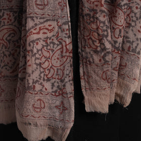 Block Print Pedana Kalamkari Wool Stole