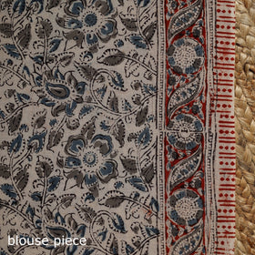 Black - natural dyed pedana cotton kalamkari saree 22