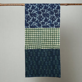 Akola Block Printed Patchwork Cotton Stole
