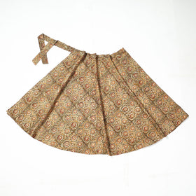  Kalamkari Block Printed Cotton Wrap Around Skirt 
