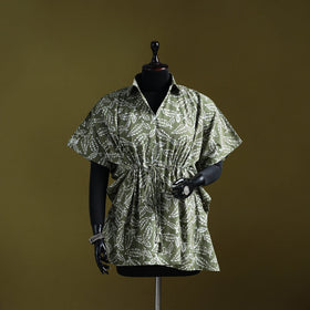 Hand batik cotton short kaftan 19 - handcrafted