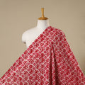 Pink - kutch batik cotton fabric 10 - handcrafted