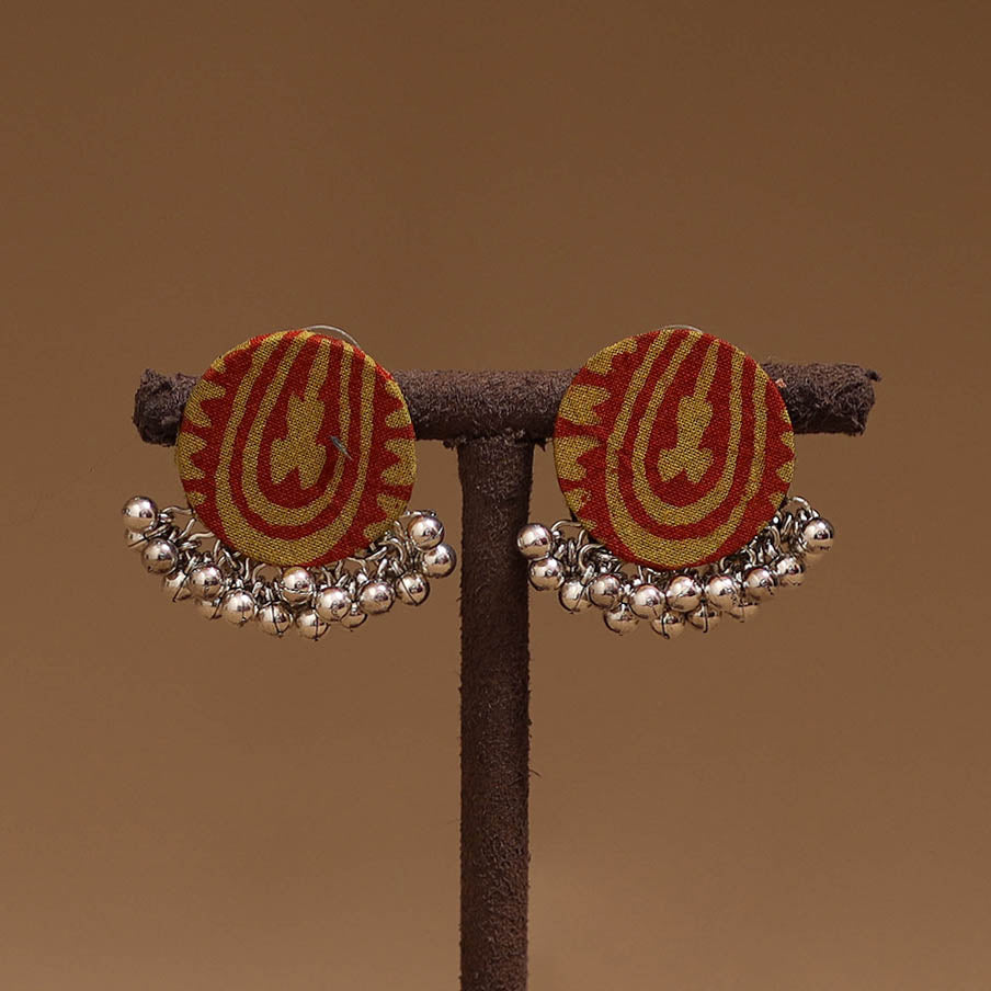 Aahana ghungroo work fabart handmade earrings - handcrafted