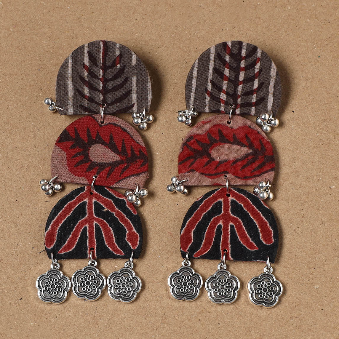 Aaradhya ghungroo work fabart handmade earrings