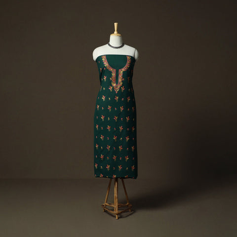 Aari hand embroidery cotton 2pc unstitched dress material