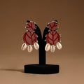 Aarushi shell & ghungroo work fabart handmade earrings