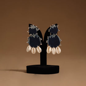 Aashi shell & ghungroo work fabart handmade earrings