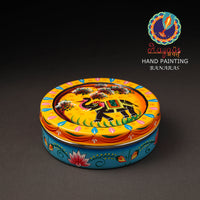 Banaras Handpainted Stainless Steel Roti Box 03