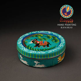  Banaras Handpainted Stainless Steel Roti Box