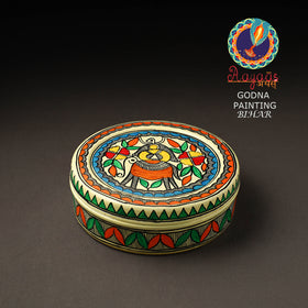  Godna Madhubani Handpainted Stainless Steel Casserole