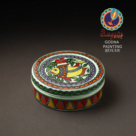  Godna Madhubani Handpainted Stainless Steel Casserole