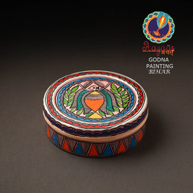  Godna Madhubani Handpainted Stainless Steel Casserole