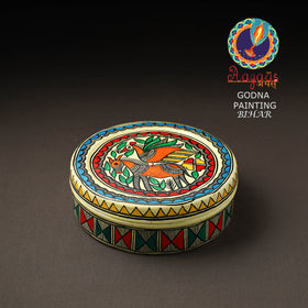  Godna Madhubani Handpainted Stainless Steel Casserole
