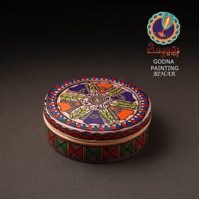  Godna Madhubani Handpainted Stainless Steel Casserole