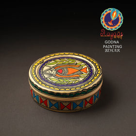  Godna Madhubani Handpainted Stainless Steel Casserole