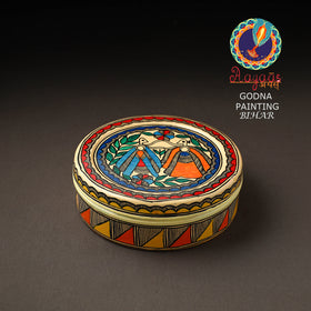  Godna Madhubani Handpainted Stainless Steel Casserole