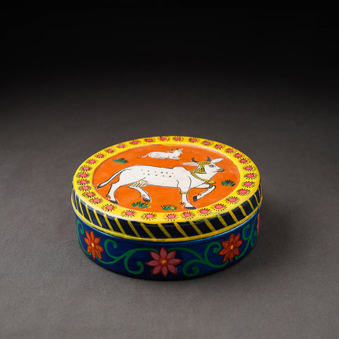  Kavad Handpainted Stainless Steel Multicolor Masala Box