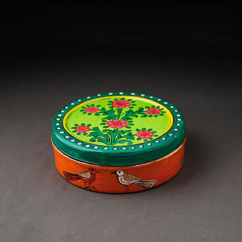 Kavad Handpainted Stainless Steel Multicolor Masala Box