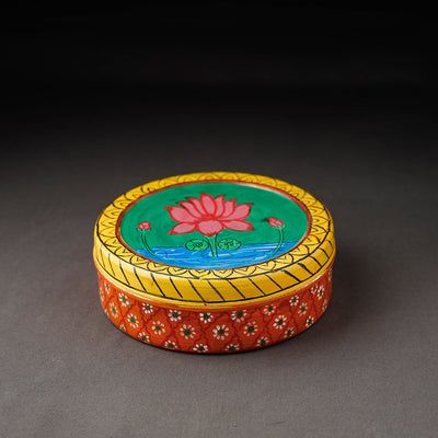  Kavad Handpainted Stainless Steel Multicolor Masala Box 