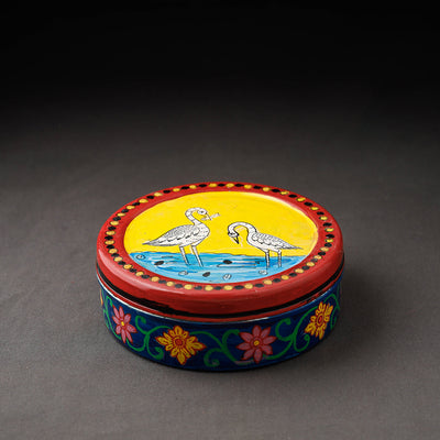 Multicolor Kavad Handpainted Stainless Steel Masala Box 