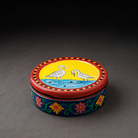 Multicolor Kavad Handpainted Stainless Steel Masala Box 